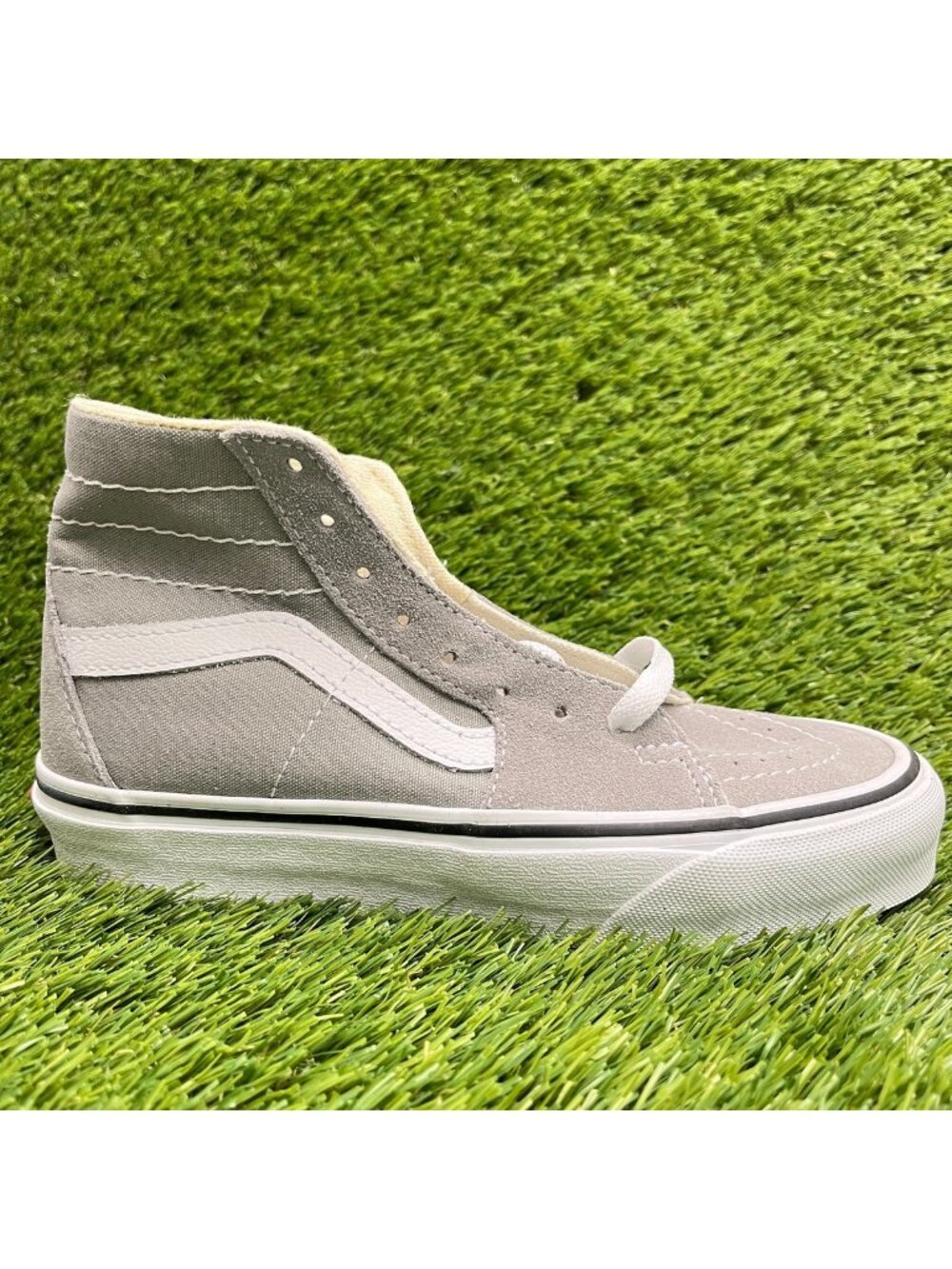 Vans Sk8-Hi Tapered Gray Womens Size 5 Athletic Suede Skateboard Shoes Sneakers